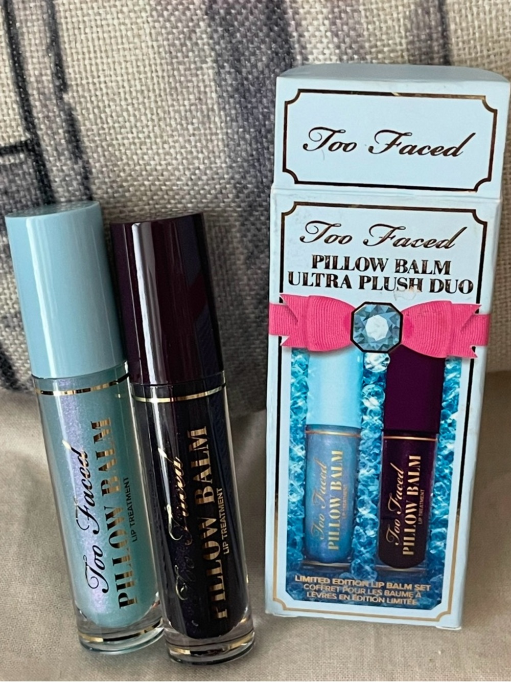 LIMITED EDITION Too Faced Pillow Balm Ultra Plush Duo - NIB